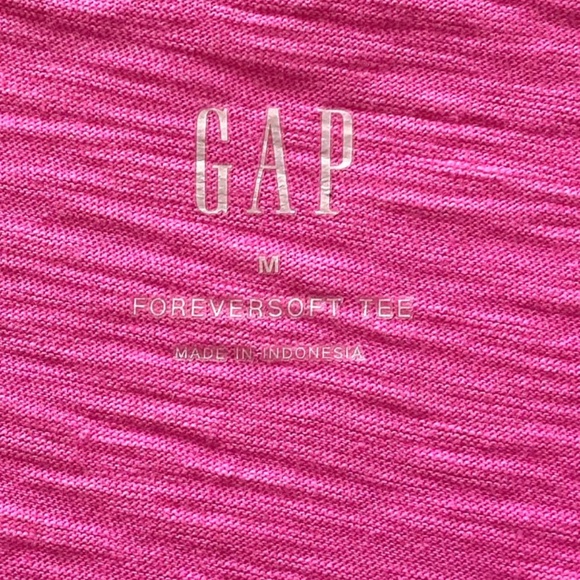 Gap Womens Foreversoft Pink Cotton Slub T Shirt, M - Picture 2 of 2